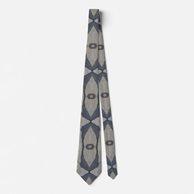 Cravate Kaleidoscope Design Motif clair et gris foncé (Devant)