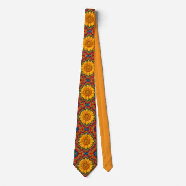 Cravate Kaleidoscope Sunflower Socks Tie (Devant)