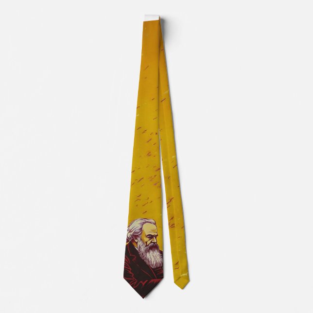 Cravate Karl Marx (Fondateur du marxisme) cadeau (Devant)