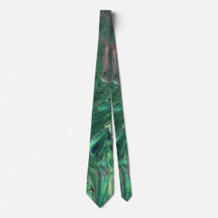Cravate Katmandu 1 Bus Abstrait Vert Tie