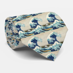 Cravate Katsushika Hokusai - La Grande vague au large de K
