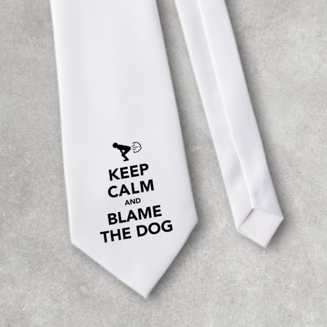 Cravate Keep Calm and Blame The Dog (Créateur téléchargé)
