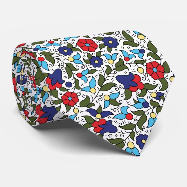 Cravate Khalil Hébron céramique Falastini Henné Imprimer (Roulé)