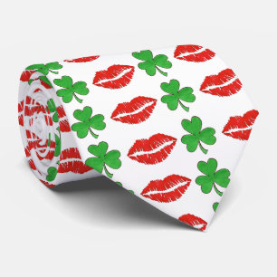 Cravate Kiss Me Je suis Irlandais St. Patrick's Day Shamro