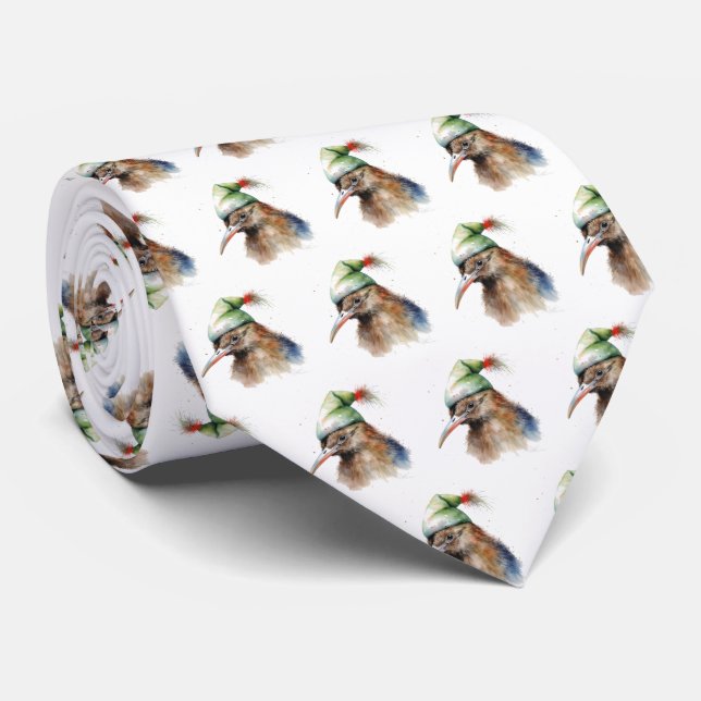 Cravate Kiwi de Noël Cozy (Roulé)