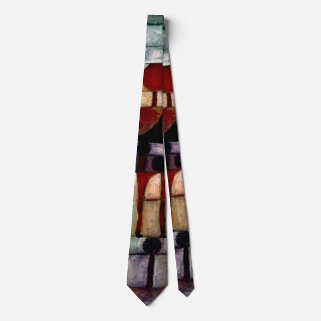 Cravate Klee - Chameau dans un petit paysage d'arbres ryth (Devant)