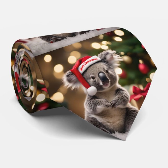 Cravate "Koala Kris Kringle : Noël en dessous" (Roulé)