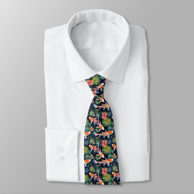 Cravate Koi Pond Necktie (Attaché)