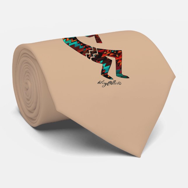 Cravate Kokopelli Jouer La Flûte (Roulé)