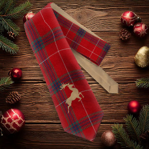 Cravate Kraft Reindeer Tartan Red ID589
