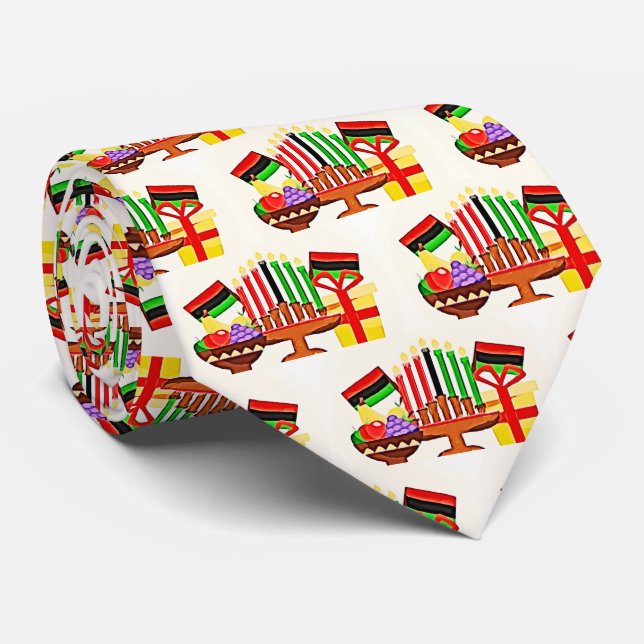 Cravate Kwanzaa Table Painting (Roulé)