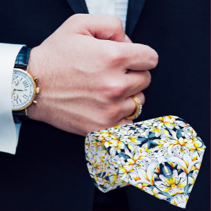 CRAVATE LA COULEUR D'EAU BLANCHE ET BLEUE MENACE LA CRAVAT