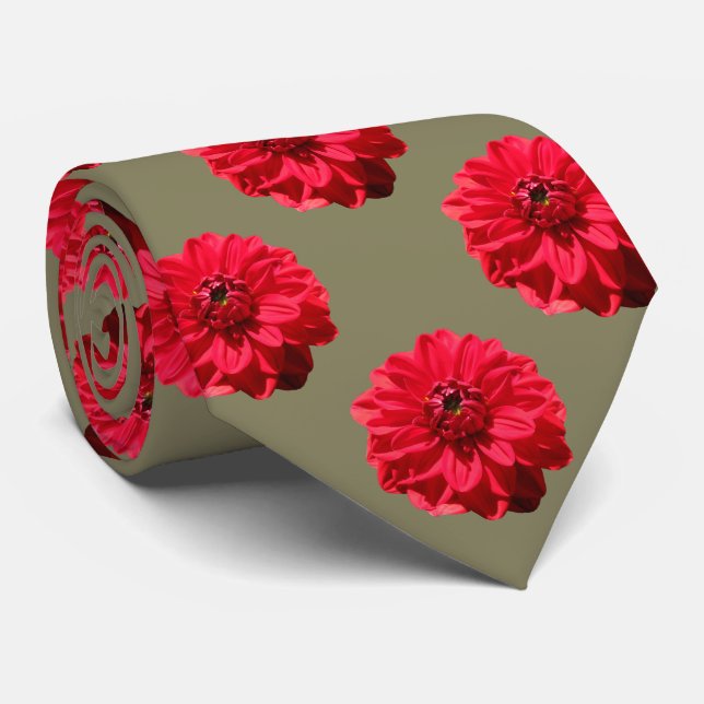 Cravate La fleur a couvert de tuiles la photo rouge de (Roulé)