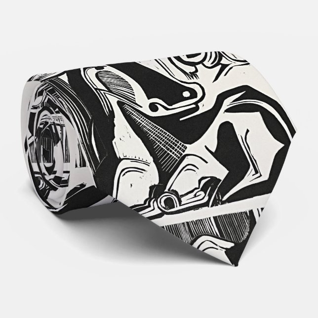 Cravate La Grande Vache Couchée de Kirchner - Art  (Roulé)