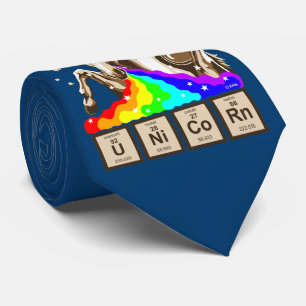 Cravate La licorne de chimie vomit l'arc-en-ciel