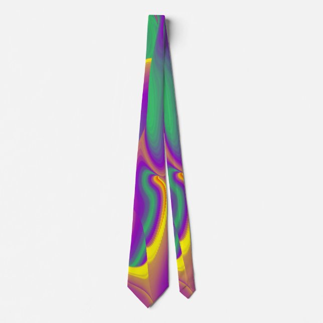 Cravate La magie des couleurs, Rainbowart 3D Abstrait (Devant)