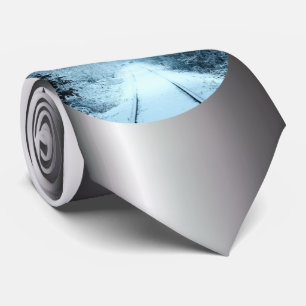 Cravate La neige de Noël sur les chemins de fer