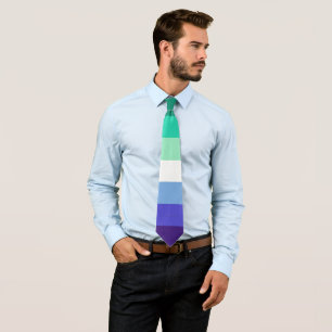 Cravate La palette de drapeau des hommes gays trans-inclus