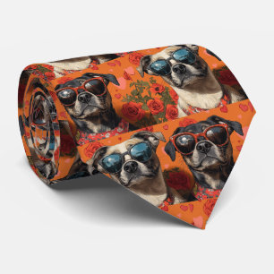 Cravate La Saint-Valentin Cœurs Roses Chien de Berger Anat