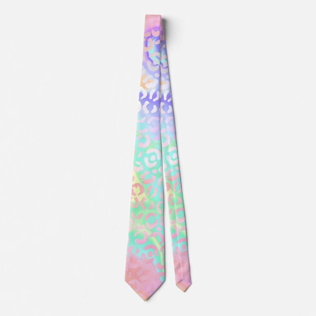 Cravate La série Léopard Iridescent Design 3 (Devant)