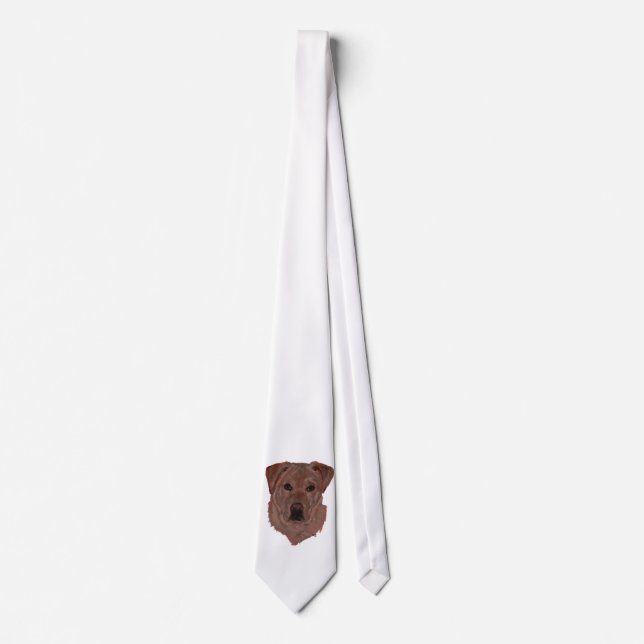 Cravate Labrador Retriever Brun au Chocolat (Devant)