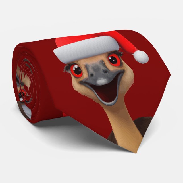 Cravate L'aide Australien du Père Noël - Émulet de Noël mi (Roulé)