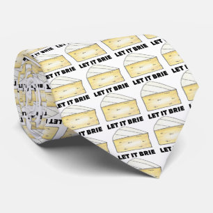 Cravate Laisser Brie (Be) Fromage Poisson Foodie Necktie
