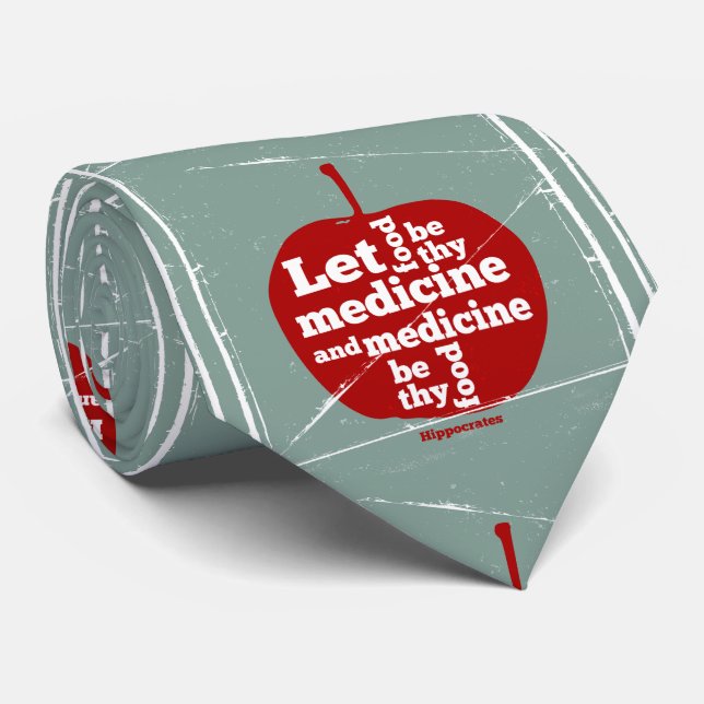 Cravate Laissez la nourriture être par la médecine Hippocr (Roulé)