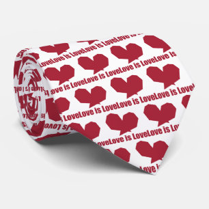 Cravate L'amour est l'amour cœur rouge