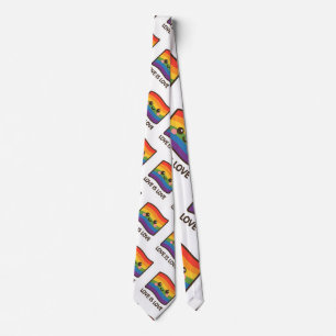 Cravate L'amour est l'amour - Kawaii Rainbow Design