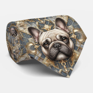 Cravate L'amoureux de chien joueur Papa chien bouledogue