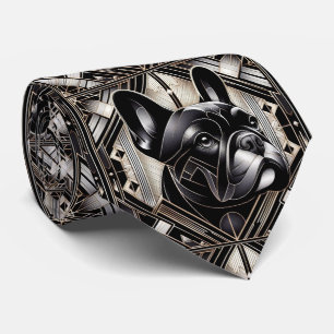 Cravate L'amoureux de chien joueur Papa chien bouledogue