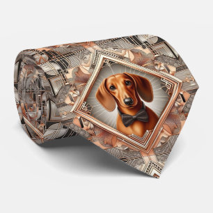 Cravate L'amoureux de chien joueur Tie pour papa de dach