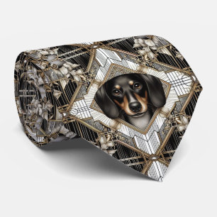 Cravate L'amoureux de chien joueur Tie pour papa de dach
