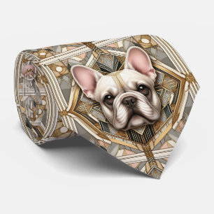 Cravate L'amoureux des chiens joueur Papa chien Bouledog