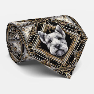 Cravate L'amoureux joueur de chien Papa chien Terrier Éc
