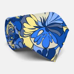 Cravate Lampe de lave Floral rétro à deux côtés