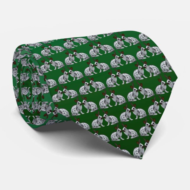 Cravate Lapin Anglais Frénésie Tie Dbl Siided (Vert Mix) (Roulé)