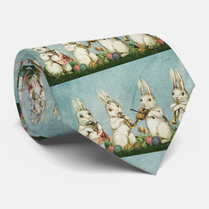 Cravate Lapin de Pâques et œuf vintage