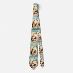 Cravate Lapin de vintage et œuf de Pâques