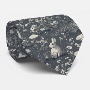 Cravate Lapin Élégant Toile Floral Motif Vintage (6)