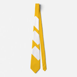 Cravate Larges Rayures Diagonales Jaune Ensoleillé