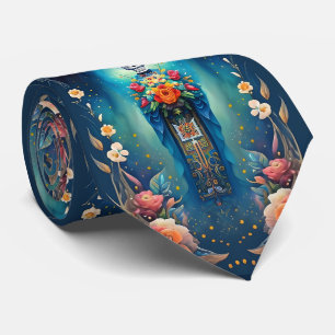 Cravate L'art crâne au sucre - Célébrer les traditions mex