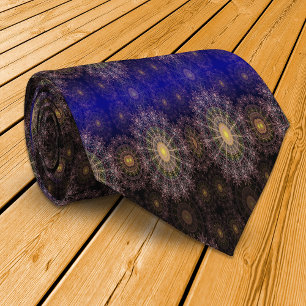 Cravate L'art floral pétillant dans le ciel clair de la nu