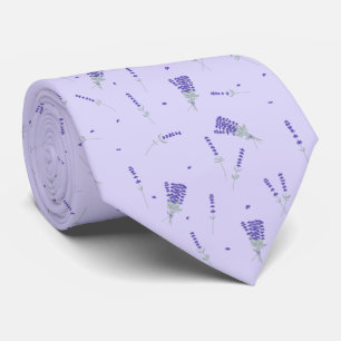 Cravate Lavande Lilas Floral Botanique