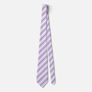 Cravate Lavande violet et blanc bonbons rayures