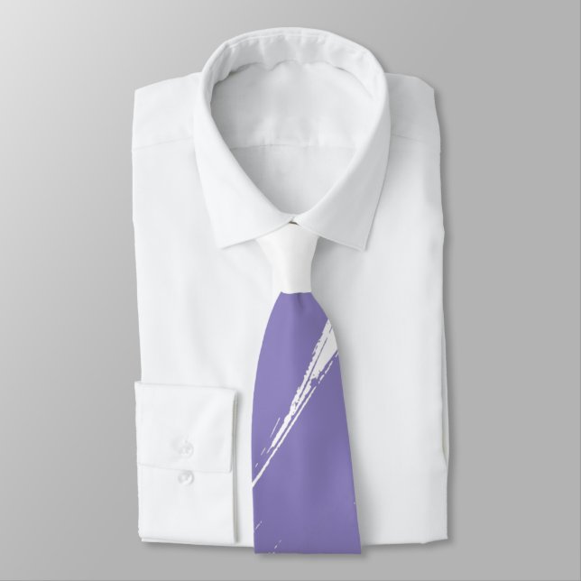 Cravate Lavender Purple Brush Arrière - plan blanc moderne (Attaché)