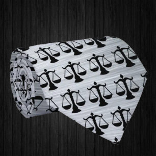 Cravate L'avocat Silver Scales de justice