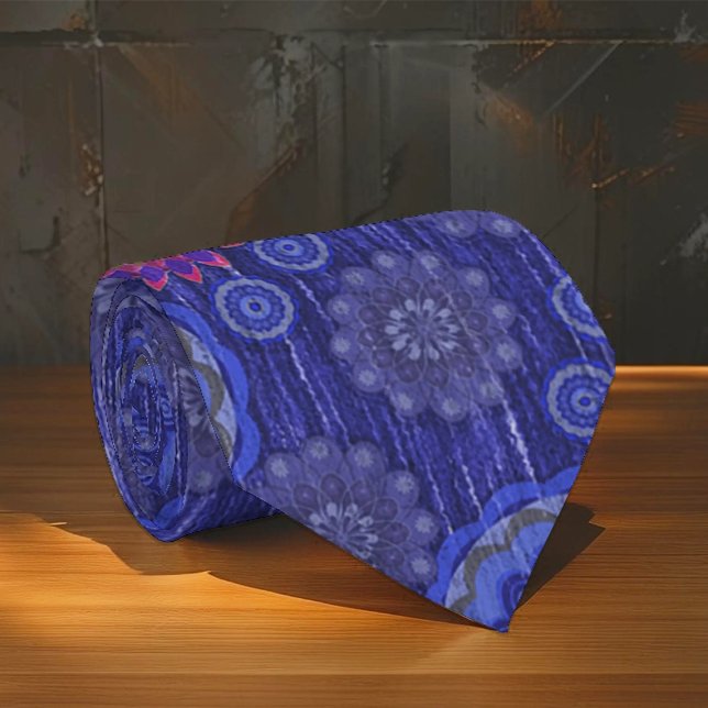 Cravate Le Berry floral pluvieux fibres scatter texturé (Créateur téléchargé)