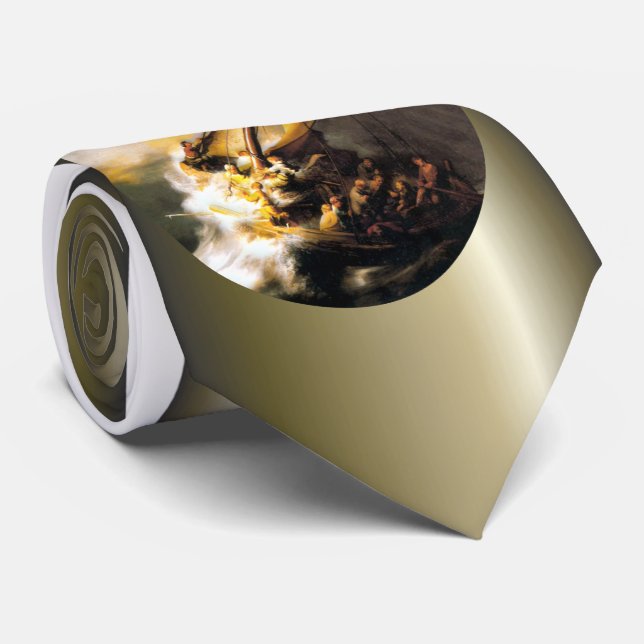 Cravate Le Christ dans la tempête sur la mer de la Galilée (Roulé)